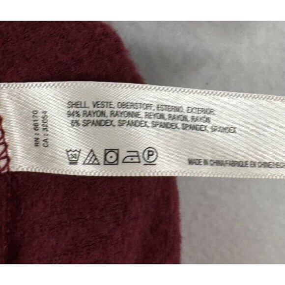 Anthropologie Saturday Sunday Emmett Tie Pants Jersey Maroon wide leg stretchy - Picture 11 of 11